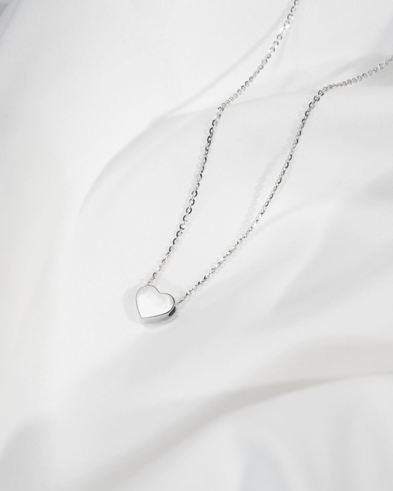 Coordinates heart necklace engraving plate pendant