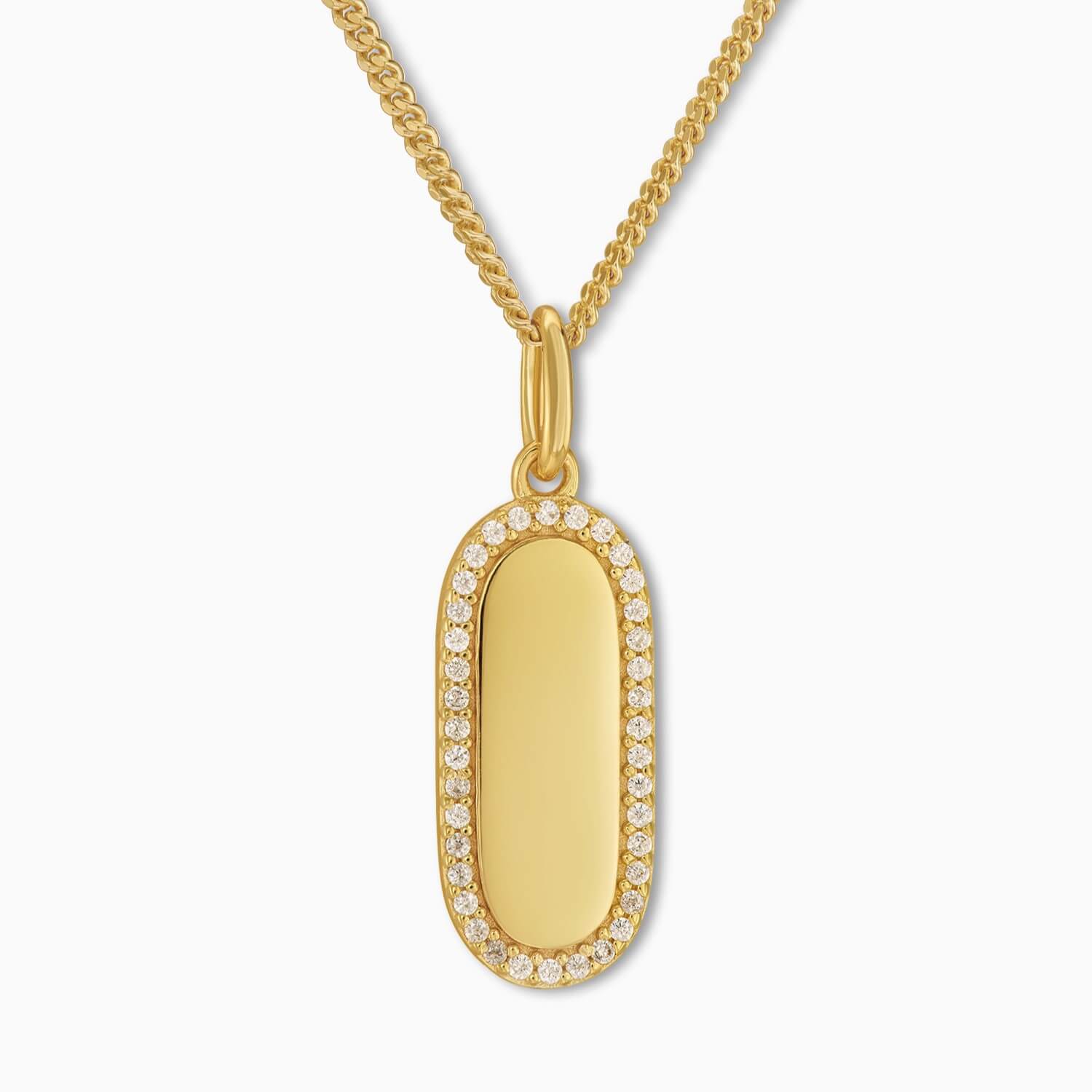 Zirconia pendant necklaces for children/babies - 925 silver 18k gold-plated