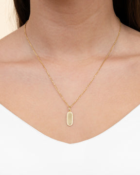 Engraving plates necklace pendant zirconia