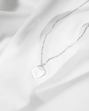 Graphic uploud heart necklace engraving plate pendant