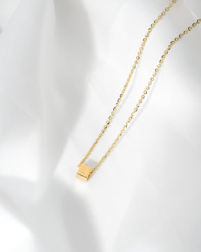Cube necklace engraving plate pendant