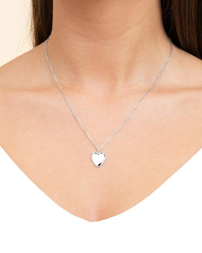 Birth flower heart necklace engraving plate pendant