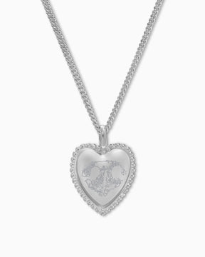 Nose print heart necklace engraving plate pendant