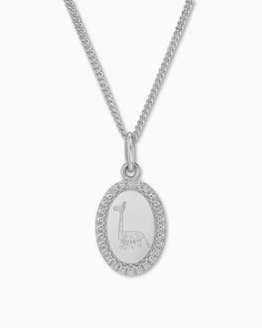 Own drawing engraving plates necklace pendant oval