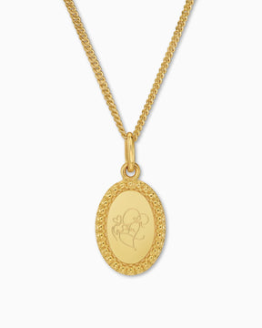Graphic uploud engraving plates necklace pendant oval