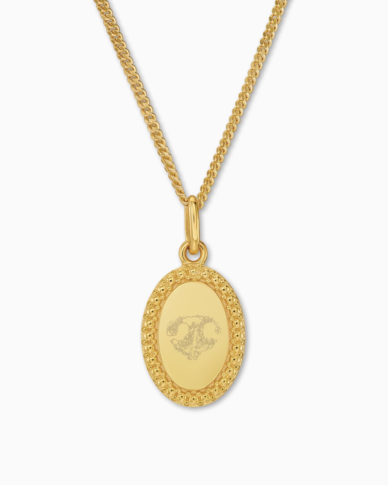 Nose print engraving plates necklace pendant oval