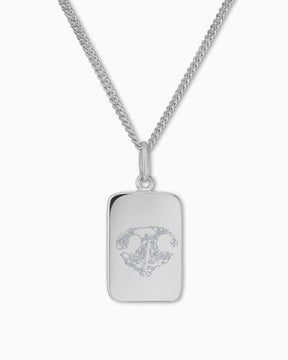Nose print engraving plates necklace pendant square