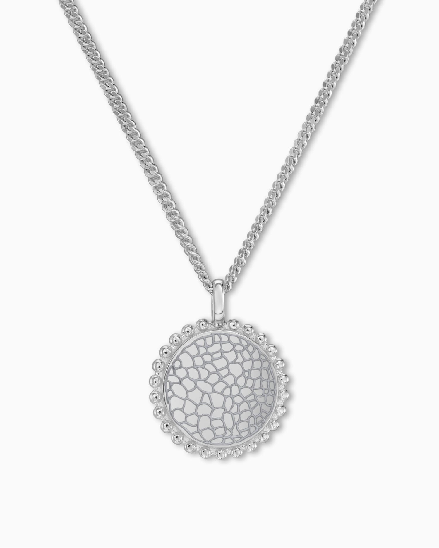 Nose print engraving plates necklace pendant round 14mm