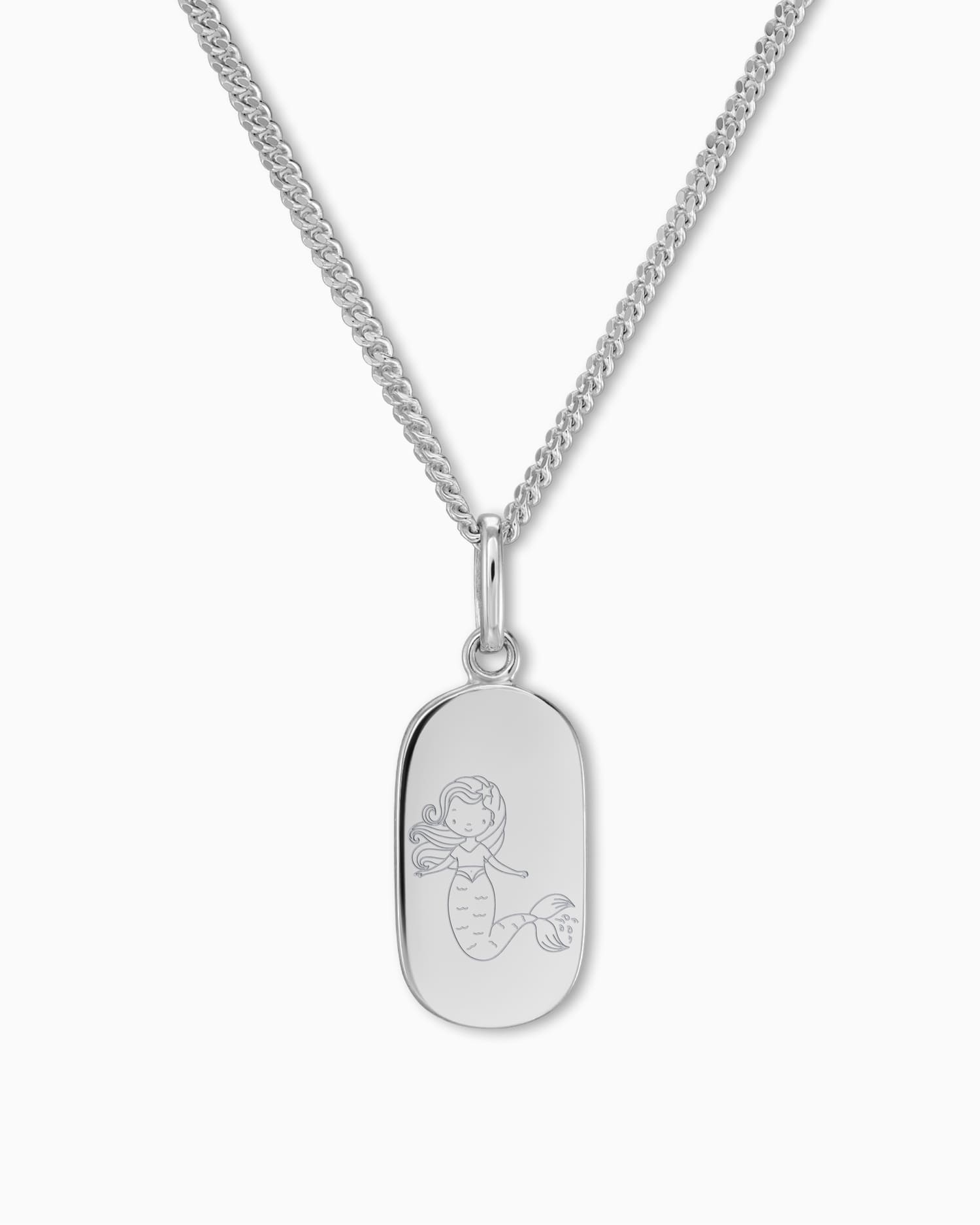 Child symbols engraving plates necklace pendant oval