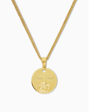 Engraving plates pendant necklace guardian angel 12mm