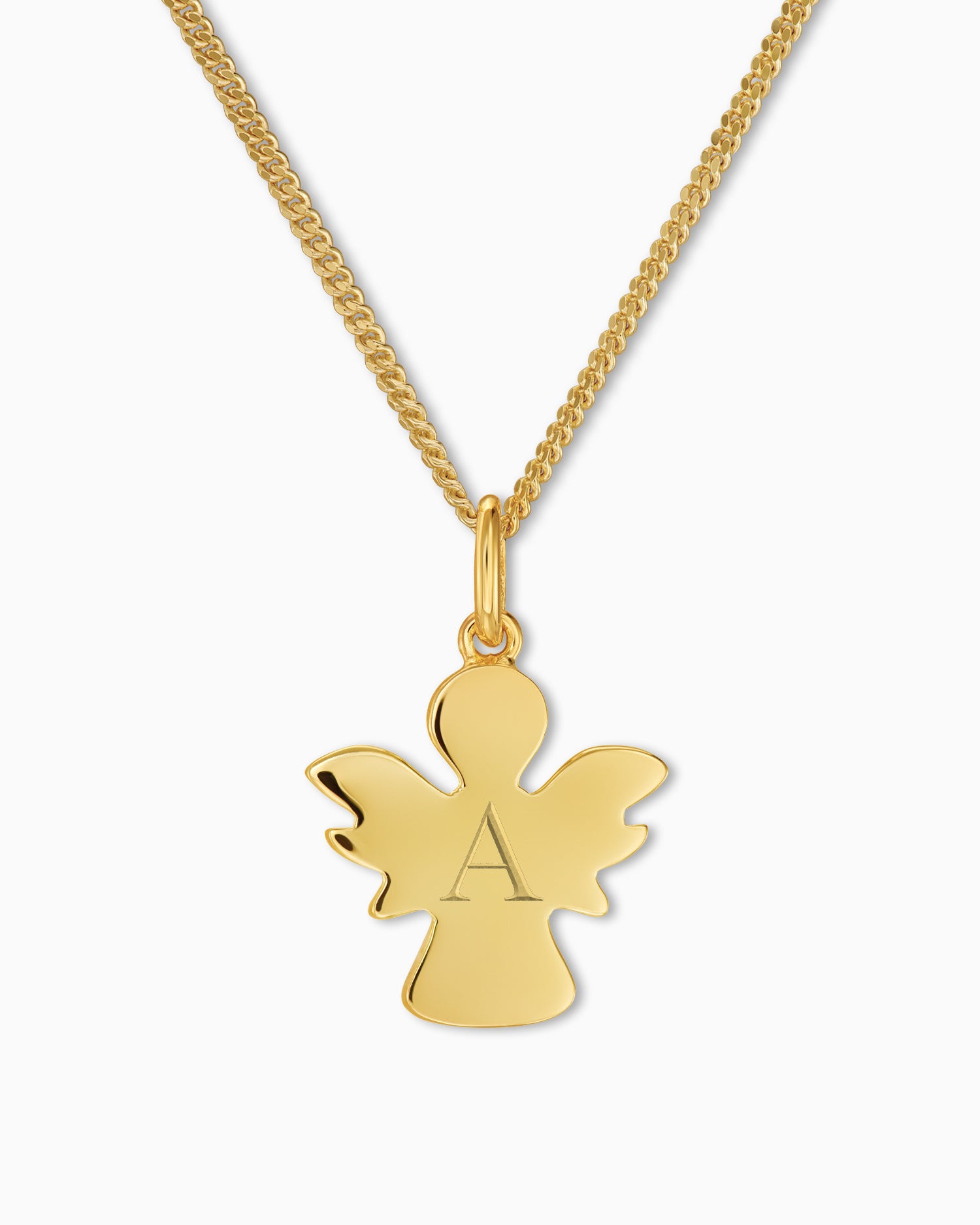 Angel necklace pendant engraving plate