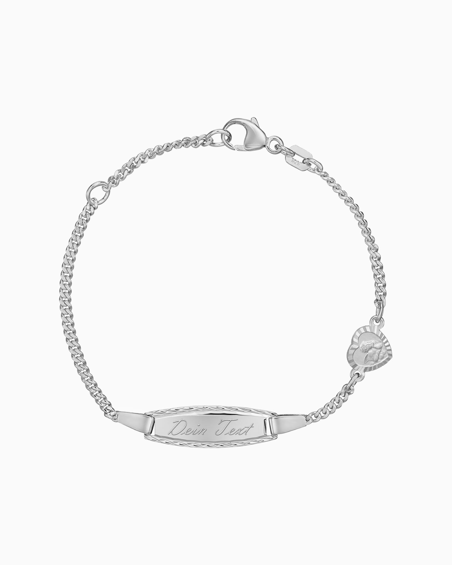 Engraving bracelet engraving plate guardian angel heart