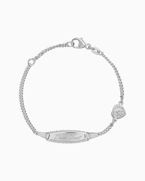 Engraving bracelet engraving plate guardian angel heart
