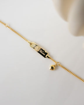 Engraving bracelet engraving plate heart