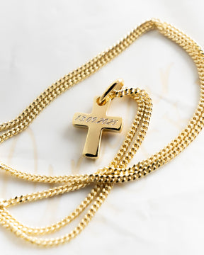 Cross necklace engraving plate pendant