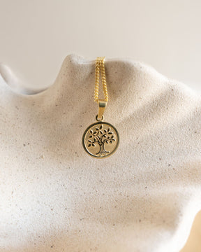 Engraving plates necklace pendant tree of life 12mm