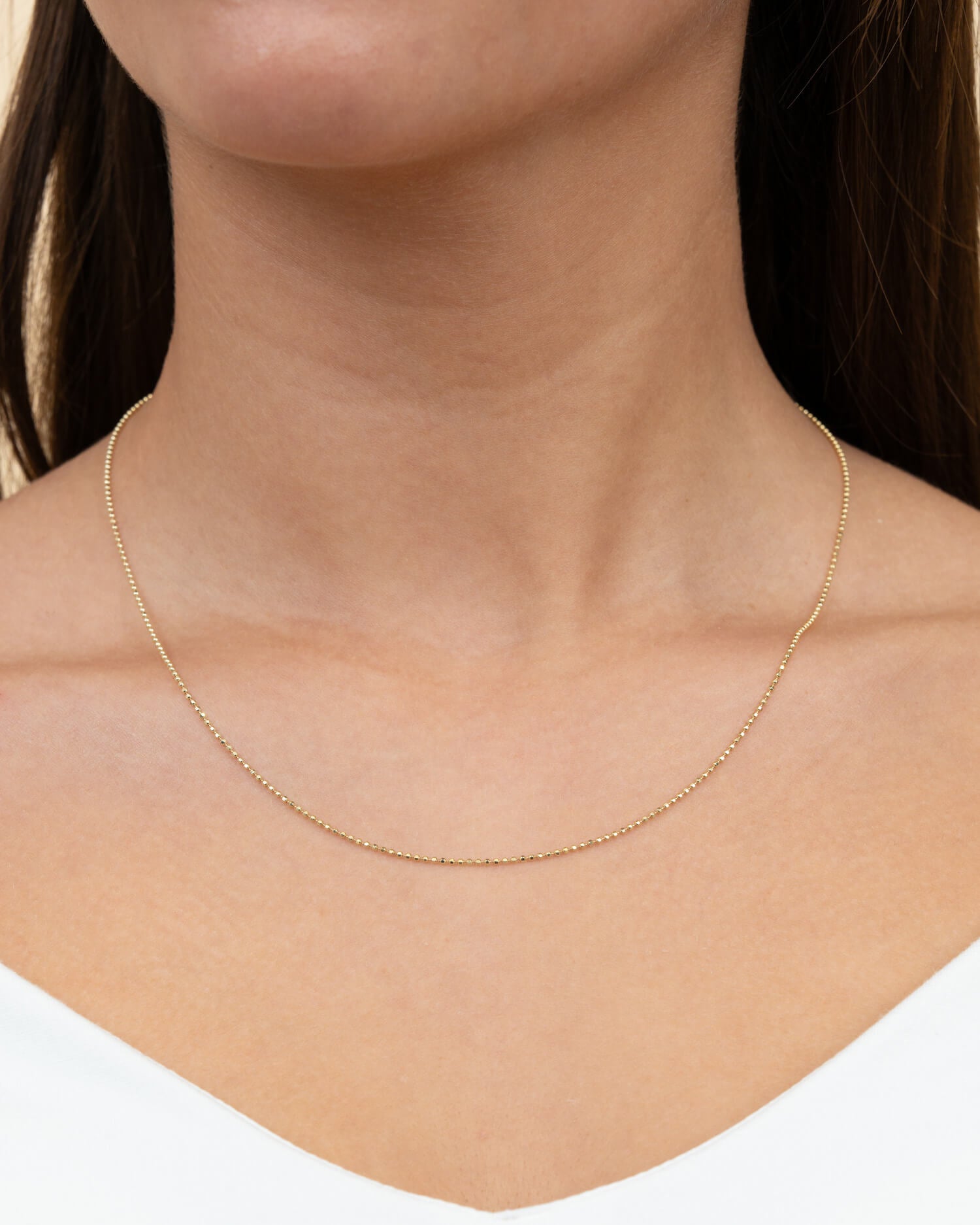 Ball chain 925 silver 18 carat gold-plated 1.20mm