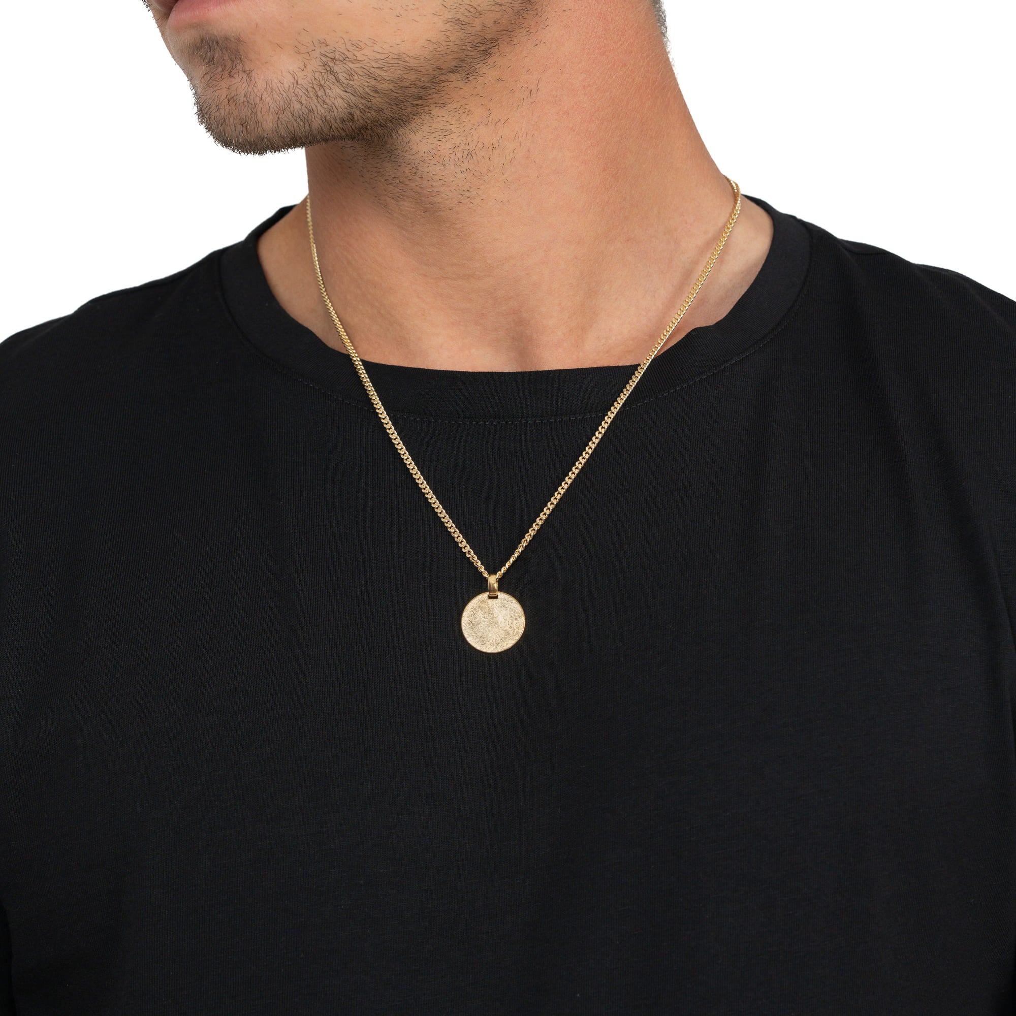 Handprint engraving plates necklace pendant round ice matt
