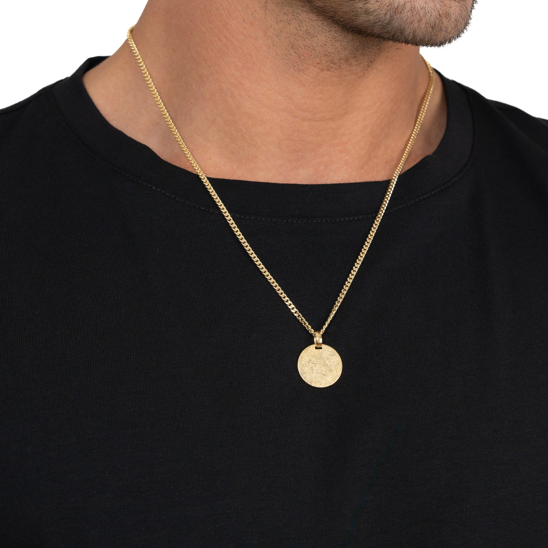 Handprint engraving plates necklace pendant round ice matt