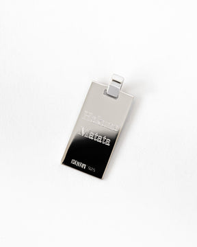Engraving plates necklace pendant rectangle