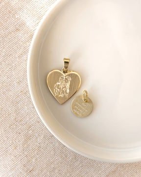 Engraving plate necklace pendant round 10mm