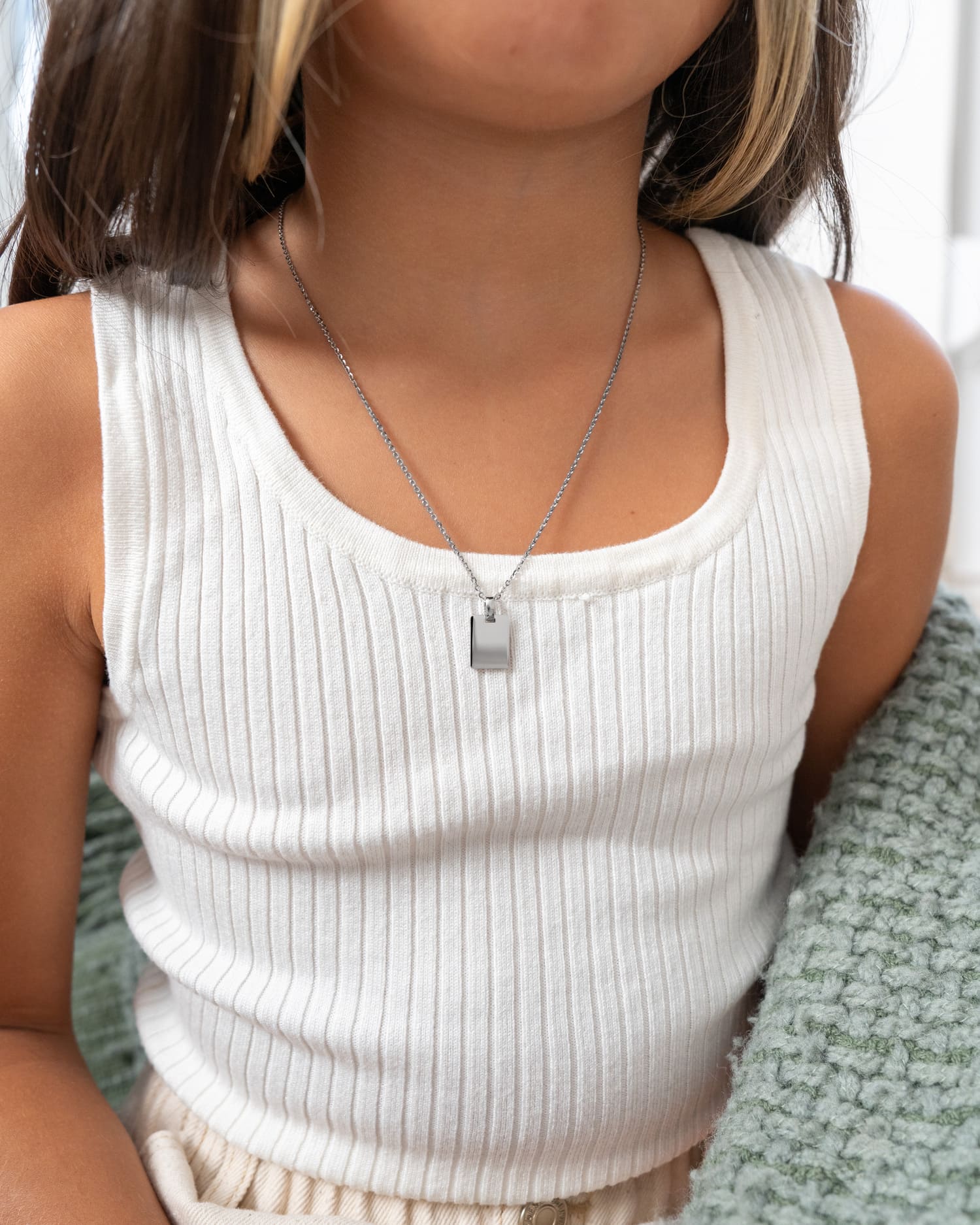 Own drawing Engraving plates Necklace Pendant Square