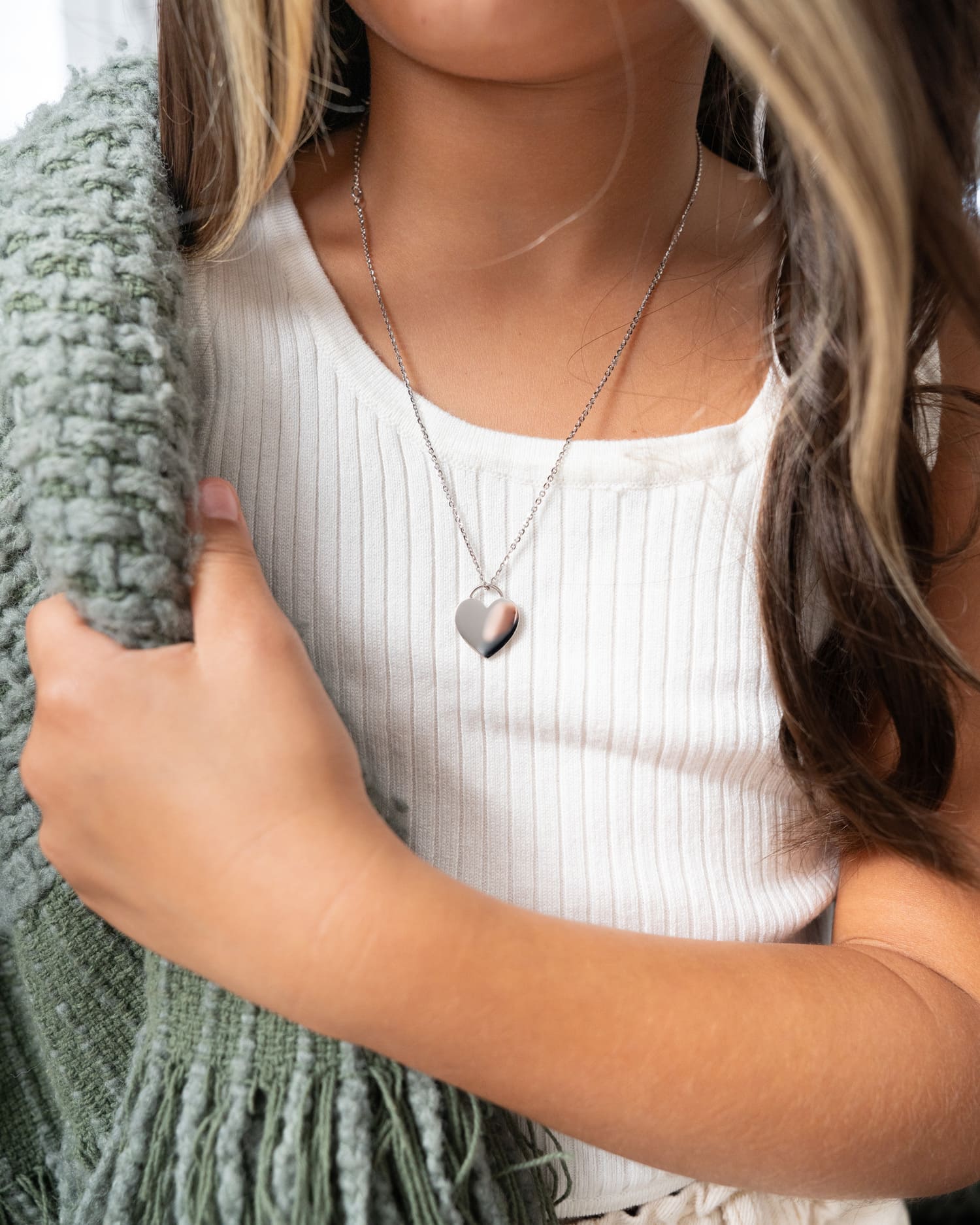 Own drawing heart necklace engraving plate pendant