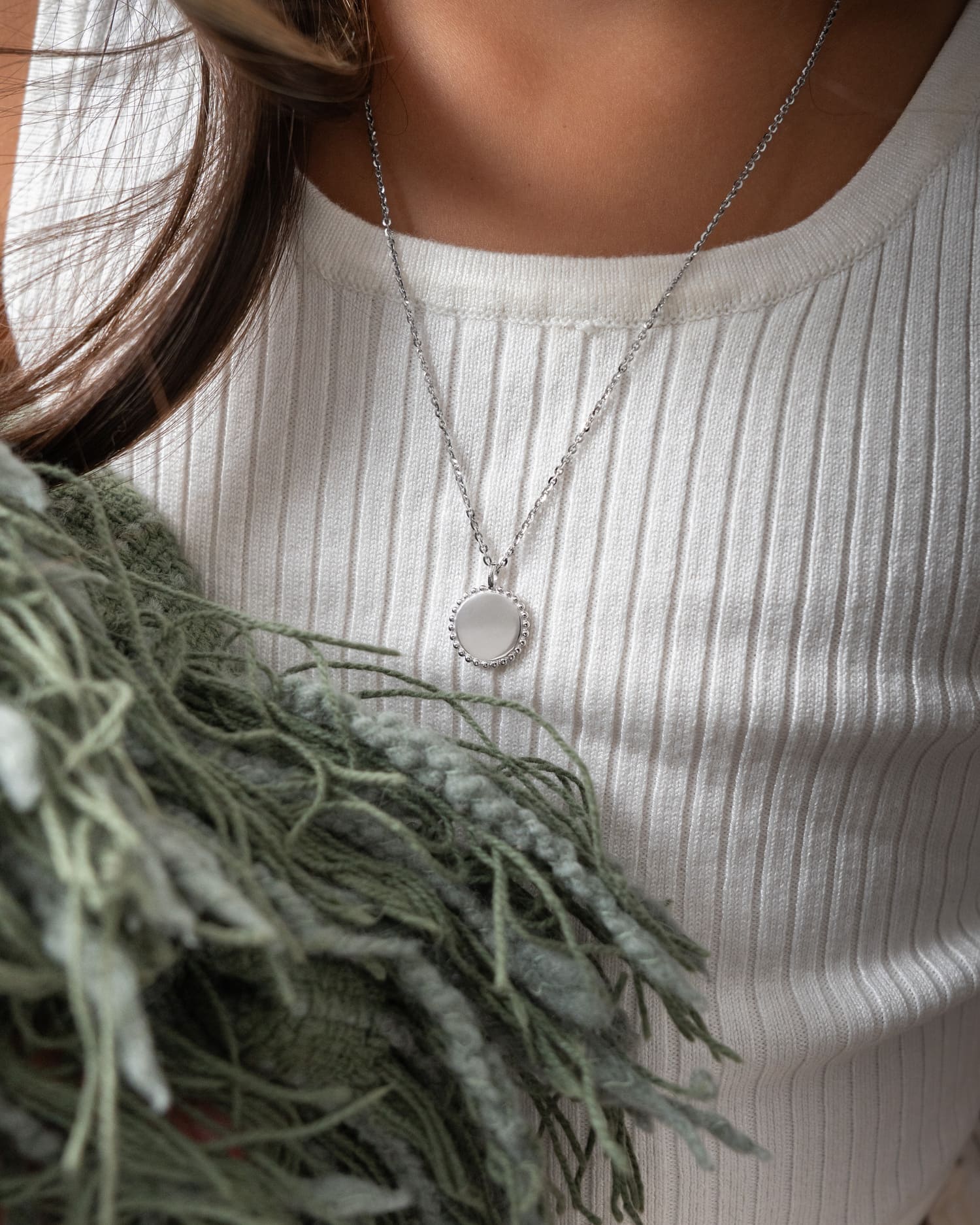 Own drawing engraving plates necklace pendant round 14mm