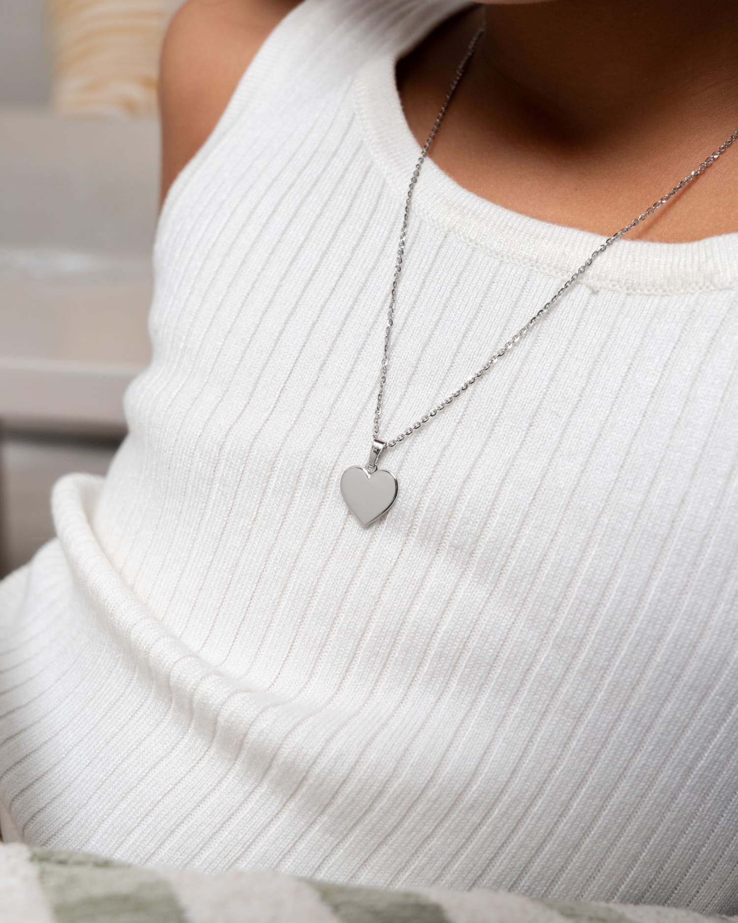 Own drawing heart necklace engraving plate pendant 12mm