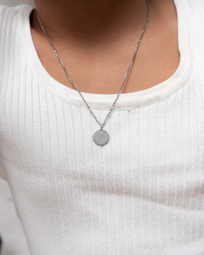 Own drawing engraving plate necklace pendant round 12mm