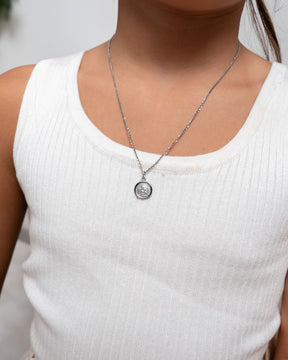 Engraving plates pendant necklace guardian angel