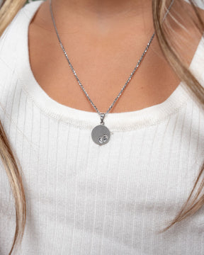 Engraving plates pendant necklace baby feet 12m