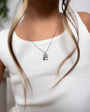 Engraving plates pendant necklace guardian angel