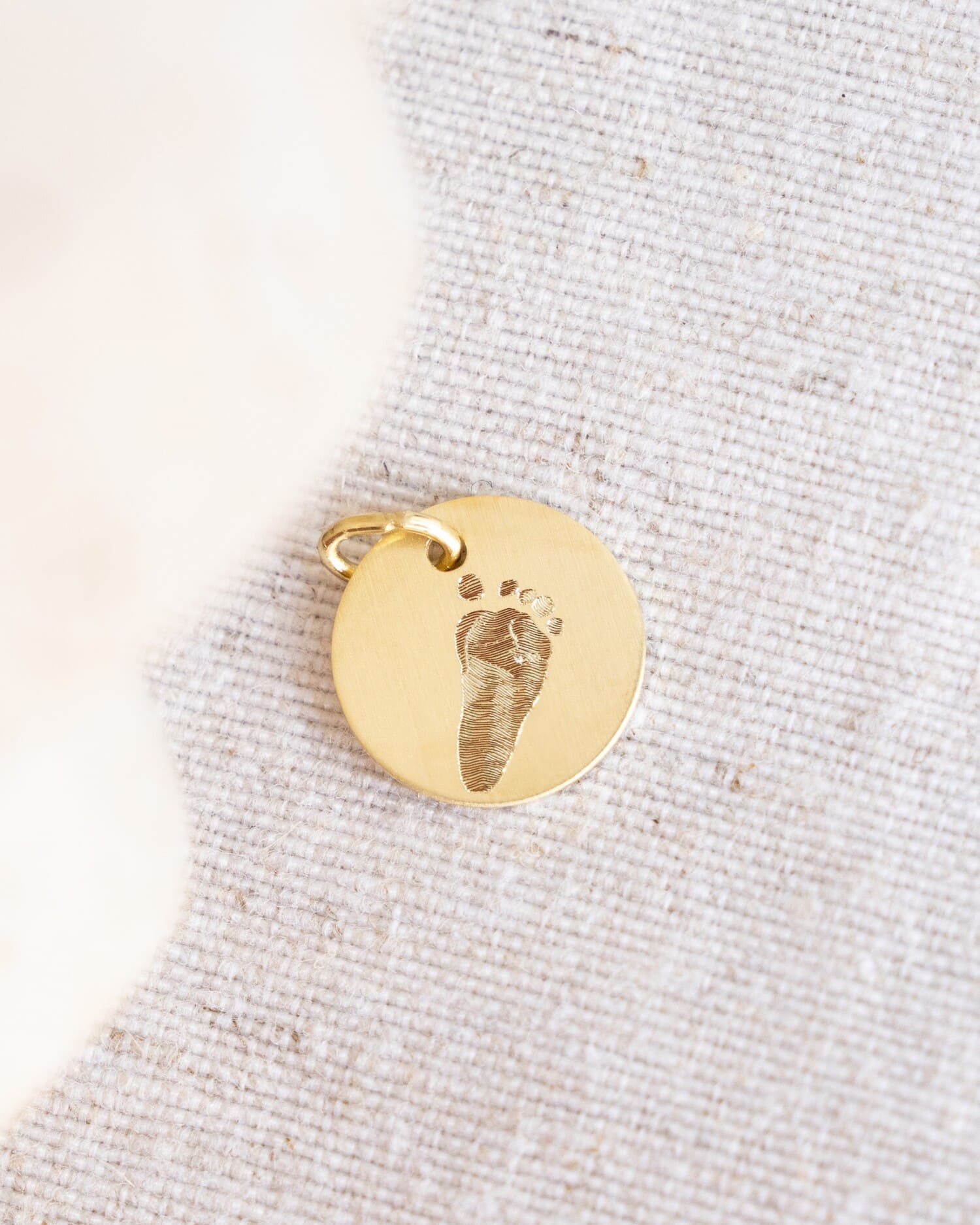 Engraving plates necklace pendant round 14mm