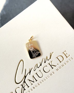 Image/graphic Uploud engraving plates necklace pendant square