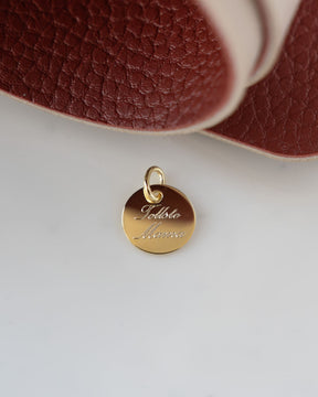Engraving plates necklace pendant round 10mm