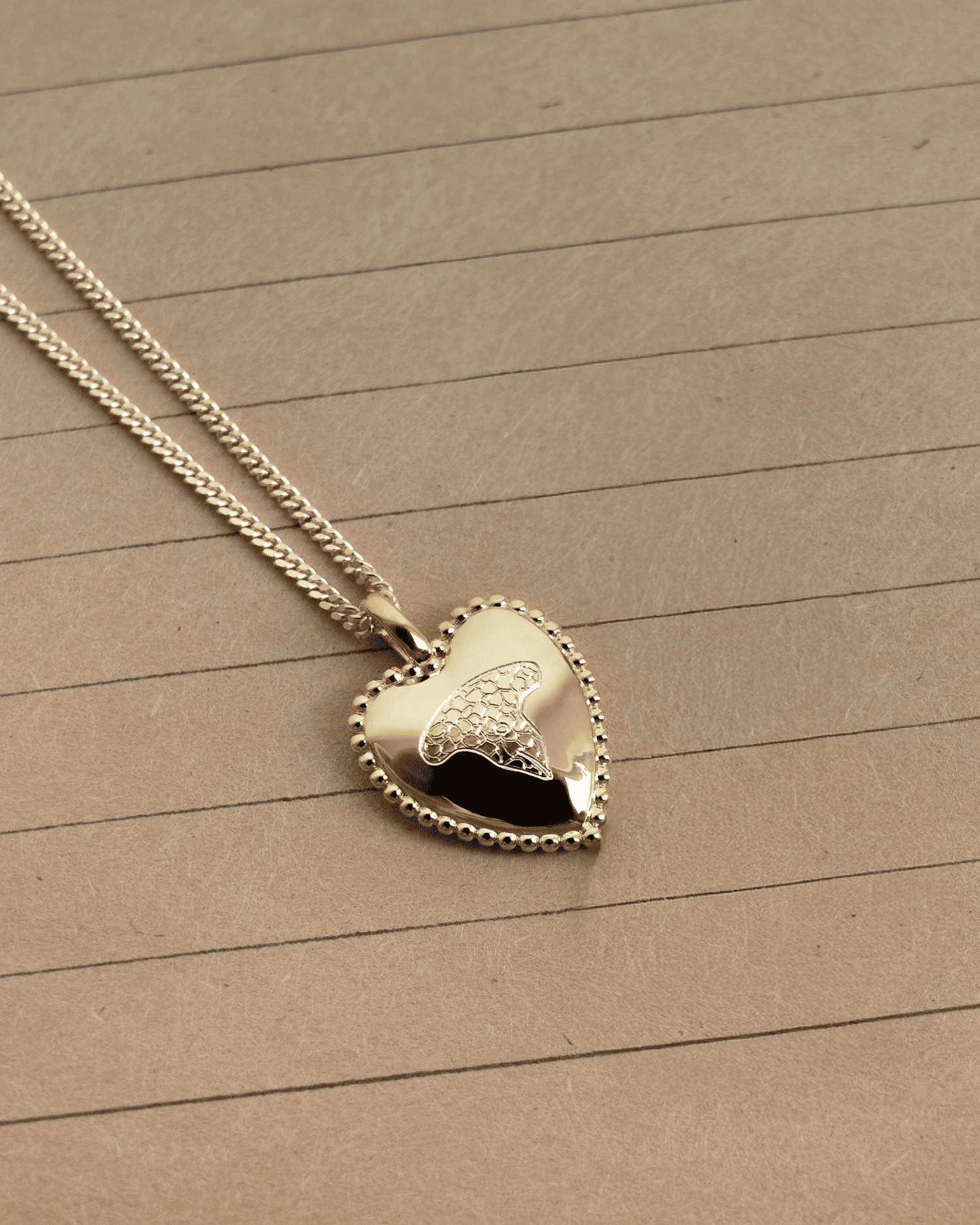 Heart necklace engraving plate pendant