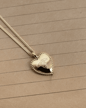 Heart necklace engraving plate pendant