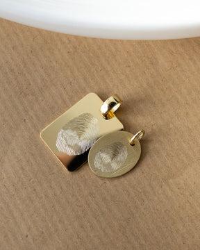 Engraving plates necklace pendant oval