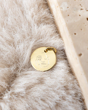 Image/graphic Uploud engraving plates necklace pendant round 12mm
