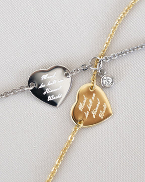 Engraving bracelet engraving plate heart