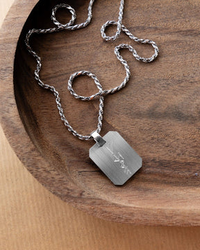 Image/graphic upload engraving plates necklace pendant octagon