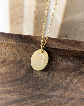 Engraving plates necklace pendant oval