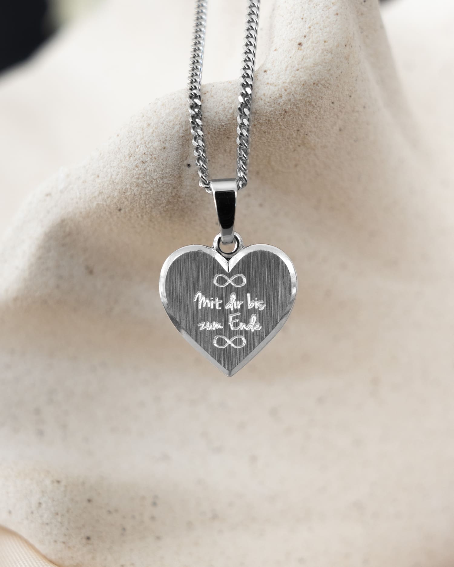 Heart necklace engraving plate pendant 12mm