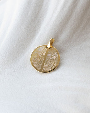 Engraving plates necklace pendant round polished