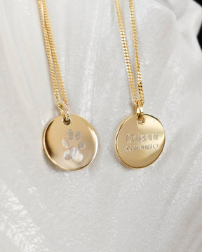 Engraving plates necklace pendant round zirconia 16mm