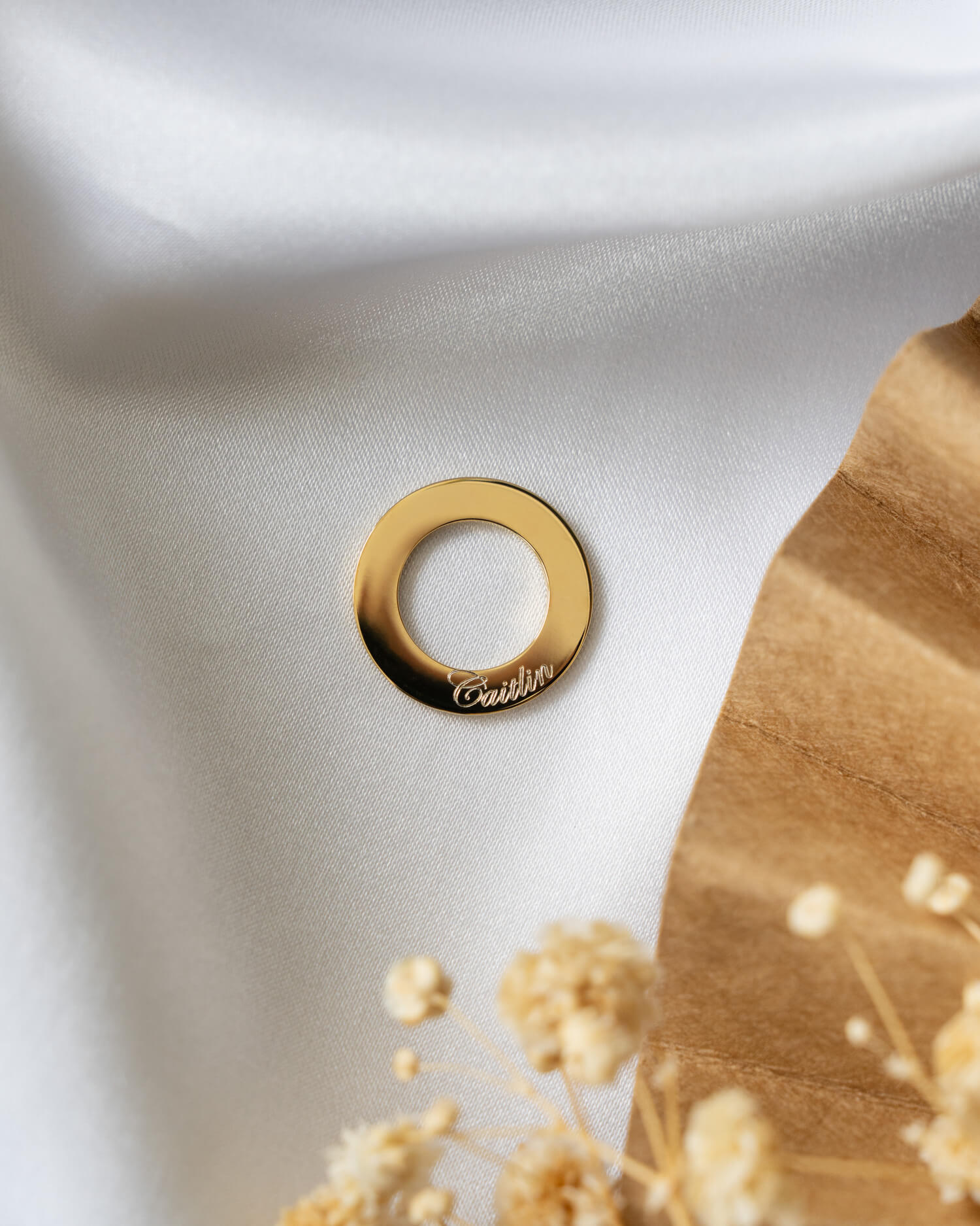 Ring Necklace Engraving plate Pendant