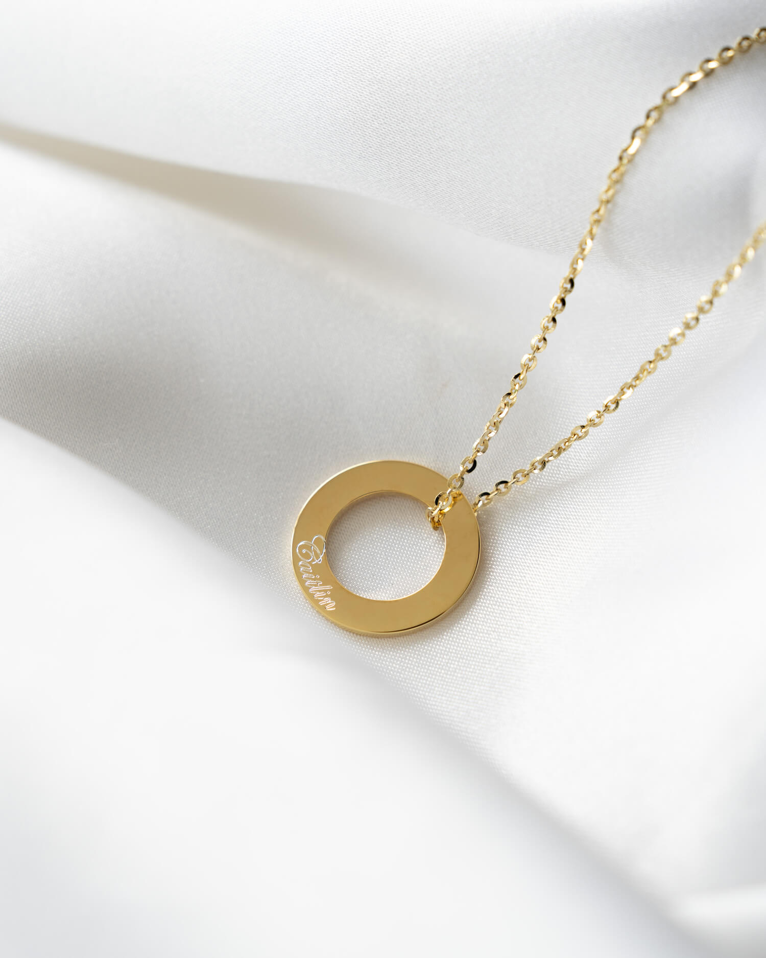 Ring Necklace Engraving plate Pendant