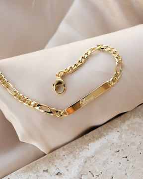Engraving bracelet Engraving plate Figaro ID bracelet