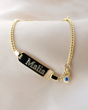 Engraving bracelet engraving plate zirconia blue